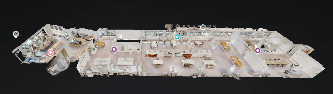 3D-Modell der Eventlocation Die Glockenstraße mit beiden Etagen